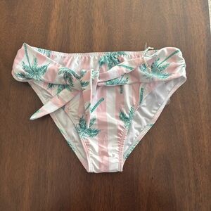 Kenny Flowers Pink and Green Palm Bikini Bottom NWT